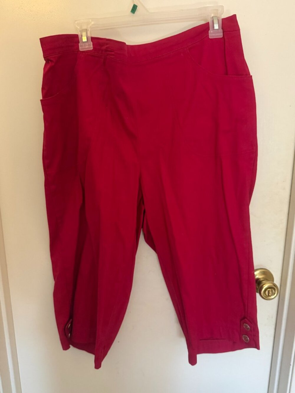 Just My Size Magenta Pink Capris W 2X